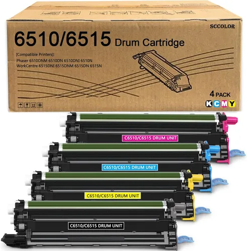 Phaser 6510 Workcentre 6515 - Cartucho de repuesto para Xerox 108R01417 108R01418 108R01419 108R01420, compatible con tambor de impresora Xerox