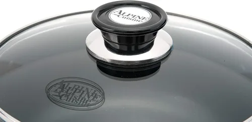 Miniatura 11 de Alpine Cuisine Olla antiadherente de 5 cuartos con tapa de vidrio templado y asas de transporte, utensilios de cocina multiusos, horno holandés
