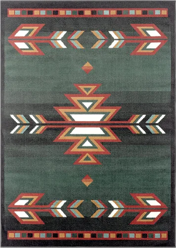 Miniatura 10 de Home Dynamix Premium Sagrada Southwestern - Alfombra de área geométrica beige/verde, 5'2"x7'4