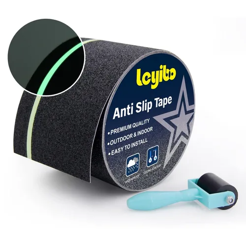 Miniatura 10 de Cinta antideslizante transparente impermeable para exteriores/interiores, 4 pulgadas x 35 pies, cinta de agarre de tracción antideslizante para Claro