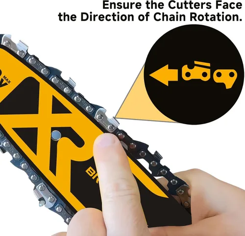 Miniatura 4 de Barra de motosierra de 8 pulgadas de repuesto para sierra de poste DeWalt 20V Max y motosierra compatible con DCPS620B, DCPS620M1, DCCS623B