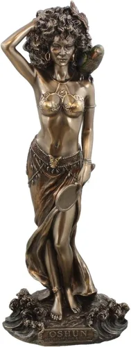 Estatua de 9,5 pulgadas Orisha Oshun Yoruba Santeria Estatua Lucumi Ochun Dios africano