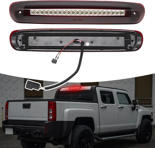 Miniatura 4 de Tercera Luz de Freno LED Compatible con Silverado Sierra 2007-2013 1500 2500 3500 1500HD 2500HD 3500HD 3ra Luz de Freno, Luz de Parada Central