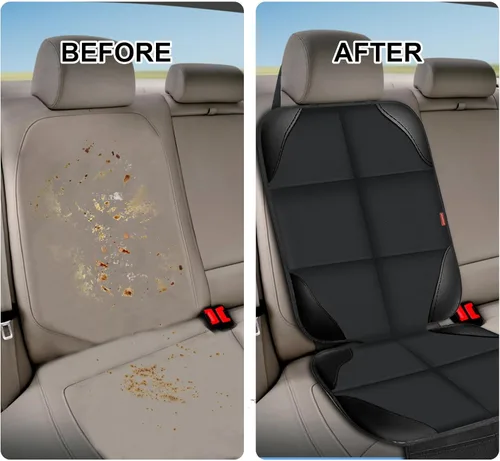 Miniatura 7 de MORROLS Protector de asiento de automóvil para asientos infantiles, 1 cojín de asiento de automóvil, fundas de asiento de automóvil de tela