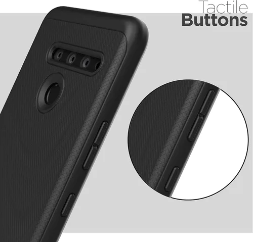 Miniatura 4 de ENCASED LG V50 ThinQ Case (Thin Armor) Slim Fit Flexible Grip Funda Teléfono - Negro