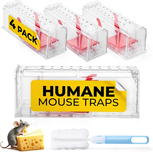Miniatura 9 de Trampa Humana para Ratones Paquete de 2 - No Mata - Trampas para Ratones Vivos para Interiores para Uso Doméstico - Trampas Reutilizables