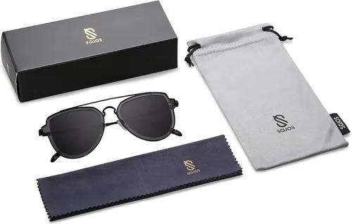 Miniatura 5 de SOJOS SJ1051 - Gafas de sol polarizadas con doble puente para hombres y mujeres