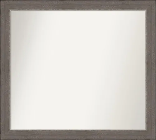 Miniatura 109 de Amanti Art Espejo de pared personalizado no biselado (24.5 x 24.5 pulgadas), marco gris marrón alta, varios tamaños personalizados, espejo de baño