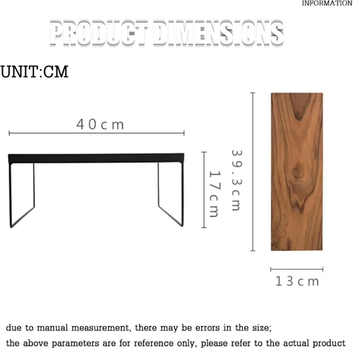 Miniatura 2 de Mesa de té Cofee Mesa de Centro para Sala moderna y minimalista mesa de té de oficina con madera rectangular y marcos de metal estables, para sala