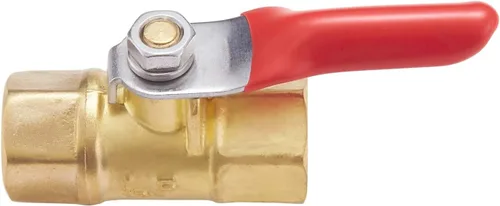 Miniatura 2 de 2 piezas de latón mini válvula de bola en línea interruptor de apagado, 1/4" NPT hembra x 1/4 pulgada NPT hembra accesorios de tubería, mango