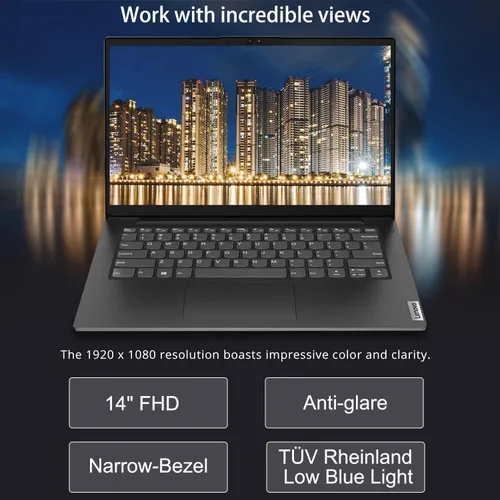 Miniatura 8 de Lenovo V14 Gen 4 - Laptop empresarial (14 pulgadas FHD antirreflejo, Intel 10-Core i7-13620H, 16GB RAM, 512GB SSD), cámara web con obturador