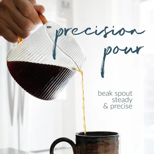 Miniatura 3 de Decantador de pourover CEREMONY, decantador de vidrio de borosilicato para café, té y otras bebidas (16.9 fl oz)