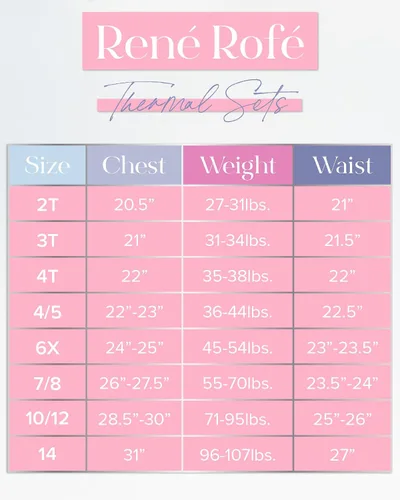 Miniatura 6 de Rene Rofe Girls' Thermal Underwear Set - 2 Piece Waffle Knit Top and Long Johns (2T-16)
