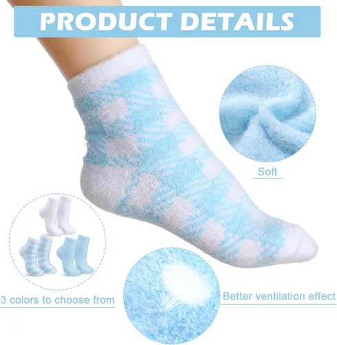 Miniatura 3 de Tarpop 3 pares de calcetines de aloe para mujer, calcetines de spa hidratantes para el día de San Valentín, para pies secos y agrietados, gel