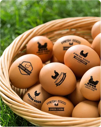 Miniatura 5 de Sellos de huevos personalizados para huevos frescos, sello personalizado de huevo de pollo con nombre del logotipo, sello de huevo personalizado