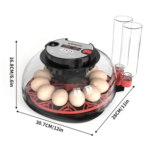 Miniatura 8 de incubadoras para incubar huevos,12 Incubadora de huevos,Incubadora de huevos con giro automático de huevos y control de humedad,Incubadora