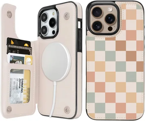 Miniatura 17 de uCOLOR Funda compatible con iPhone 13 Pro Max de 6.7 pulgadas con ranura para tarjetero, función atril, doble cierre magnético y diseño de bloqueo