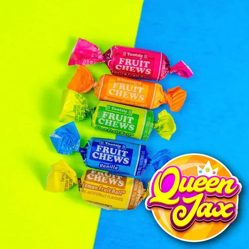 Miniatura 2 de Masticables de Frutas - Bolsa de 1 Libra - Dulces Surtidos - Masticables, Afrutados y Deliciosos - Cereza, Limón, Lima, Naranja y Vainilla - QUEEN