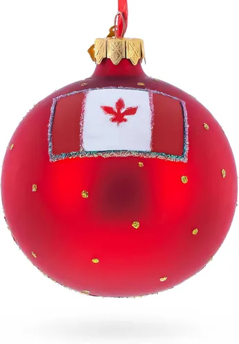 Miniatura 2 de Old Montreal, Montreal, Canadá, bola de cristal adorno de Navidad 3.25 pulgadas