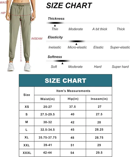 Miniatura 6 de Libin - Pantalones deportivos tipo cargo para mujer, ligeros, de secado rápido, para senderismo, entrenamiento, descanso, uso casual, exteriores