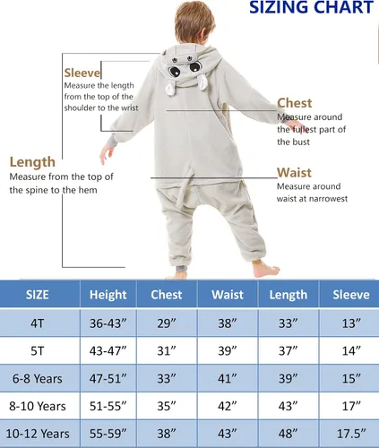 Miniatura 7 de CANASOUR - Pijama tipo mameluco para niñas y niños, unisex, de anime y de una pieza, para Halloween, Navidad, fiesta de disfraces y Cosplay, talla 4T