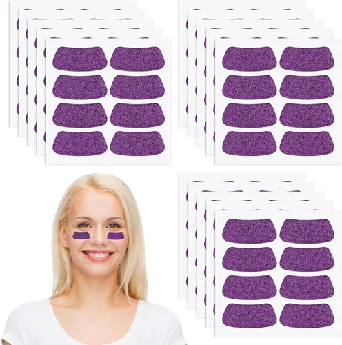 Miniatura 14 de Cholemy 120 pares de calcomanías negras de ojo a granel, calcomanías con purpurina de béisbol, fútbol, sóftbol, fiesta, accesorios para el día