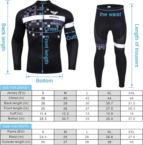 Miniatura 7 de Conjunto de camiseta de ciclismo para hombre, camiseta reflectante de secado rápido y pantalones cortos de ciclismo acolchados 3D, M