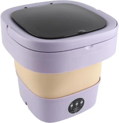 Septpenta Lavadora portátil, mini lavadora, gran capacidad de 6 litros, plegable, limpieza profunda de ropa interior, ropa de bebé y otras prendas