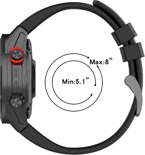 Miniatura 8 de Bandas compatibles con el reloj solar Garmin Instinct 2S, correa de silicona ajustable con hebilla de metal, correa deportiva para Garmin Instinct