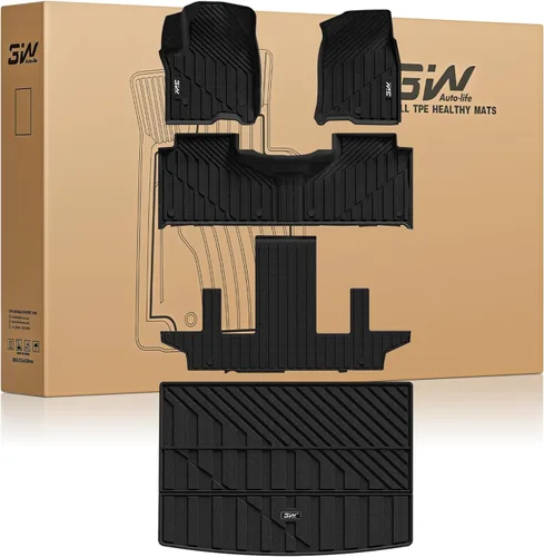 Miniatura 18 de 3W Alfombrillas de piso para Chevy Equinox 2018-2023 2024/Alfombrillas de piso GMC Terrain, TPE para todo clima con ajuste personalizado