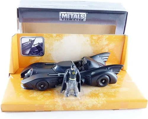 Miniatura 8 de Juguete para varón del Batimóvil de 1989 a escala 1:24 con muñeco de Batman, marca Jada Toys, línea Metals