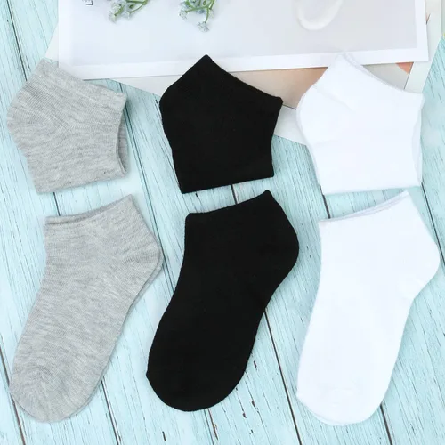 Miniatura 3 de Cooraby 15 pares de calcetines de corte bajo para niños y adolescentes calcetines de tobillo para niños grandes o niñas