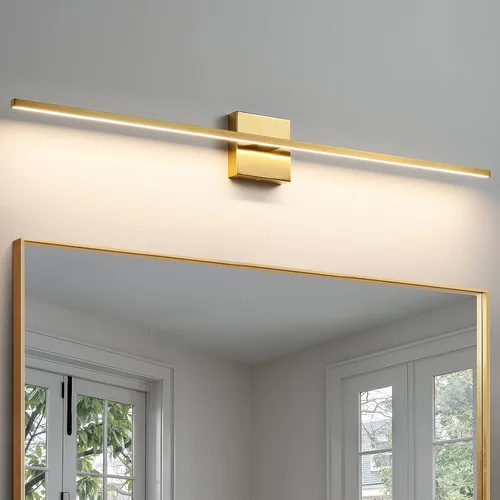 Miniatura 17 de Lámpara de tocador de baño negra de 30 pulgadas, giratoria de 360°, 18 W, regulable, 5CCT, LED, lámpara de baño negra sobre espejo, luces modernas