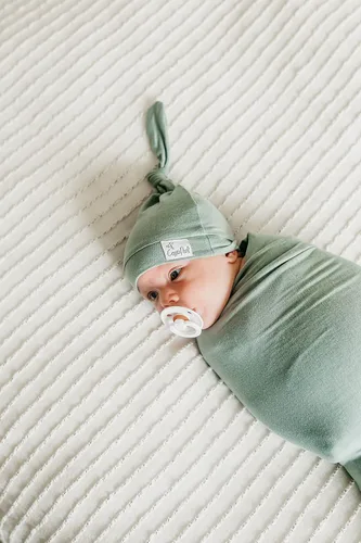 Miniatura 4 de Copper Pearl - gorro de bebé con nudo superior elástico suave