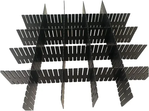 Miniatura 9 de Organizador de cajones de plástico para bricolaje, 8 unidades, divisores de cajones ajustables para el hogar, calcetines, ropa interior, suministros