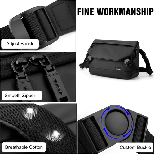 Miniatura 5 de FANDARE Elegante bolso de hombro para hombre, bolso cruzado tipo mensajero, maletín pequeño, bolso bandolera para hombres para el trabajo