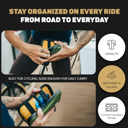 Miniatura 9 de Lumiere & Co. Cartera de ciclismo impermeable Cartera de ciclismo y bolsa de ciclismo para jersey Cartera de teléfono de ciclismo para bicicleta