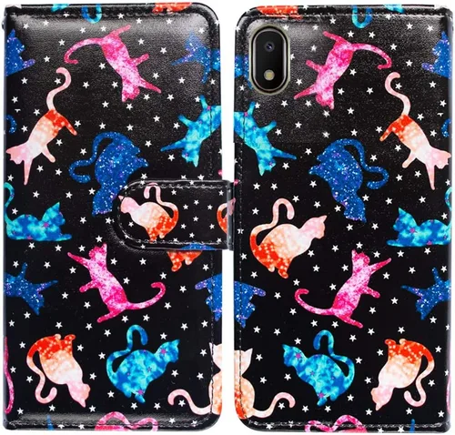 Miniatura 38 de Bcov Funda tipo cartera para Galaxy A10e, con diseño de bandera americana retro con tapa para Samsung Galaxy A10e Retro American Flag