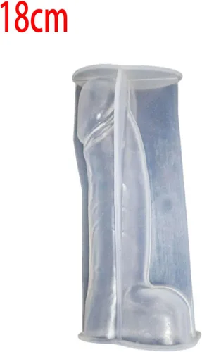 Miniatura 2 de Moldes genitales de vela para hombre, molde de vela genital para hombre, molde de silicona con forma de cuerpo 3D, molde de silicona tipo A 7.1 in