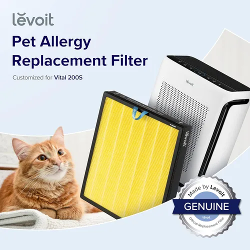 Miniatura 3 de LEVOIT Vital 200S - Purificador de aire de repuesto para alergias a mascotas, 3 en 1 True HEPA, activado de alta eficiencia y filtro de repuesto