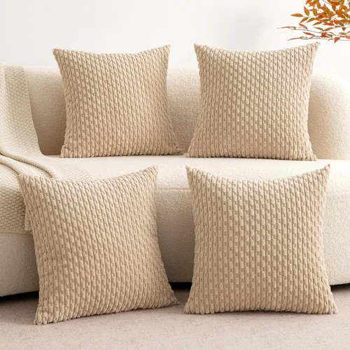 Miniatura 31 de UGASA - Funda de almohada decorativa de pana suave de otoño de 12 x 20 pulgadas, diseño bohemio a rayas, oblonga, para sofá, sala de estar, cama