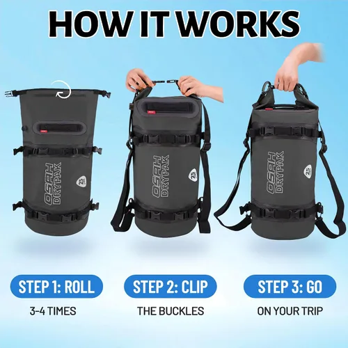 Miniatura 9 de Bolsa de lona impermeable de 40L y bolsa seca de 25L