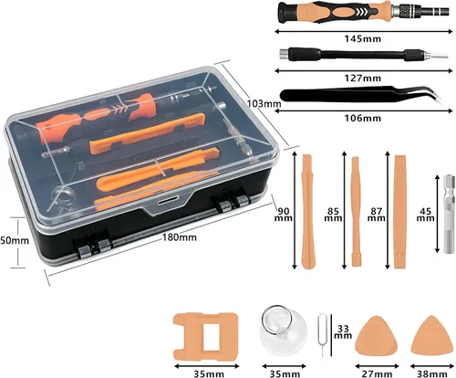 Miniatura 4 de Juego de mini destornilladores, regalos de herramientas para hombres, kit de herramientas de reparación magnética profesional 115 en 1, reparación