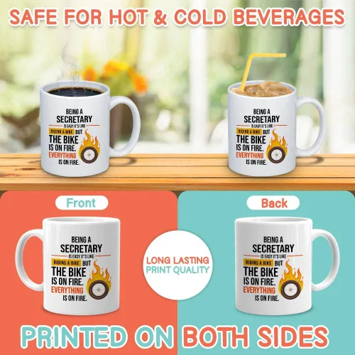 Miniatura 3 de Taza de secretaria de 11 onzas, regalos divertidos para la escuela de medicina, oficina, secretarias de trabajo, asistente administrativo