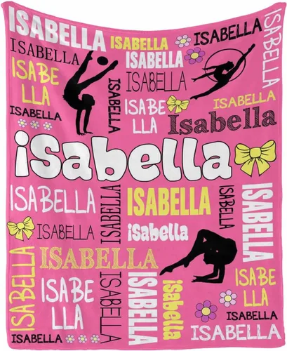 Miniatura 13 de InterestPrint Mantas personalizadas para niños con nombres, manta suave de ballet con nombre personalizado para niña y mujer