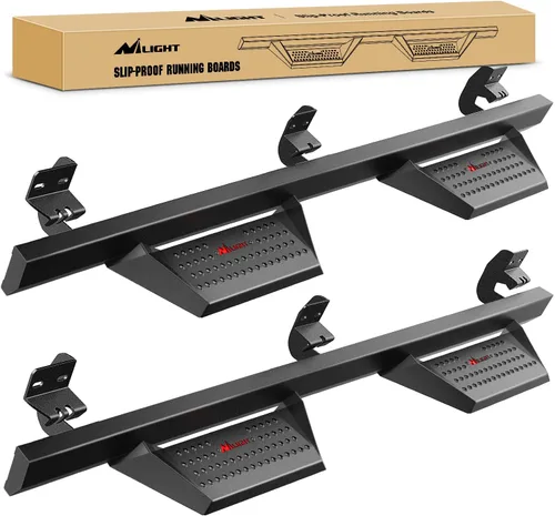 Miniatura 20 de Nilight Estribos para Wrangler JK 2007-2018 y Unlimited de 2 puertas, sistema de doble viga mejorado, escalón lateral, antideslizante, texturizado