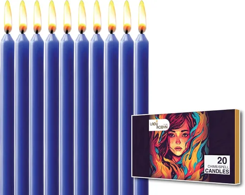 Miniatura 10 de Juego de 20 velas cónicas de color sólido, velas de cera de parafina sin goteo de 4 pulgadas con mecha de algodón, ideal para bodas, shabat, Rojo