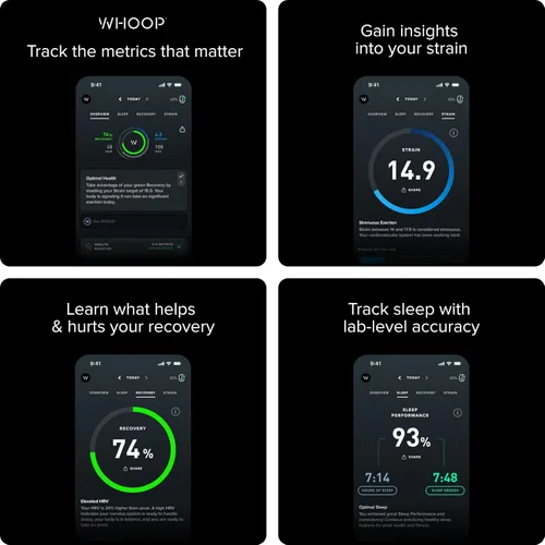 Miniatura 2 de WHOOP 4.0 con suscripción de 12 meses - Rastreador de salud, fitness y actividad portátil - Monitoreo continuo, optimización del rendimiento