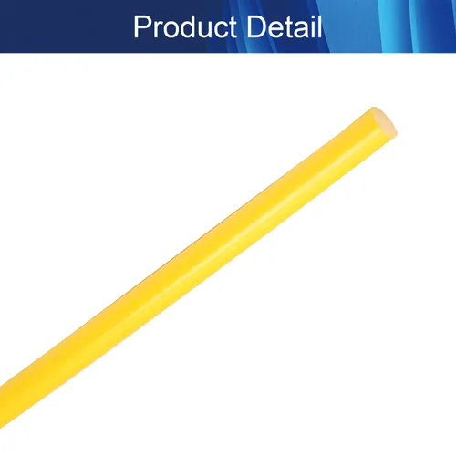Miniatura 4 de Aicosineg Varilla redonda de plástico Polioximetileno Stick para la industria mecánica POM sólido duro amarillo 1/3 x 39-3/8 pulgadas (D x L) 1