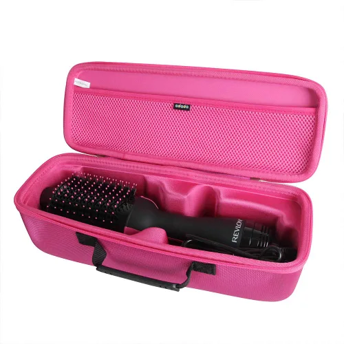 Adada Estuche rígido para secador de pelo Revlon de un solo paso y cepillo de aire caliente voluminizador (rosa)